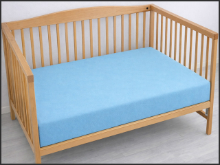 Prostěradlo Jersey PD do postýlky 60x120cm – světle modré