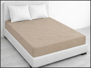 Prostěradlo Jersey PD na jednolůžko 90x200cm – cappucino