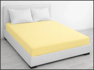 Prostěradlo Jersey PD na jednolůžko 90x200cm – žluté