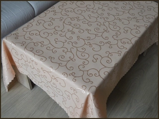 Ubrus vzor 107 – kulatý 140cm – lososový