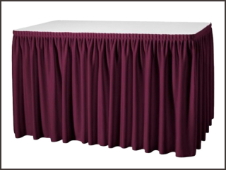 Rautová sukně Panama-výška 73cm, délka 250cm - bordo